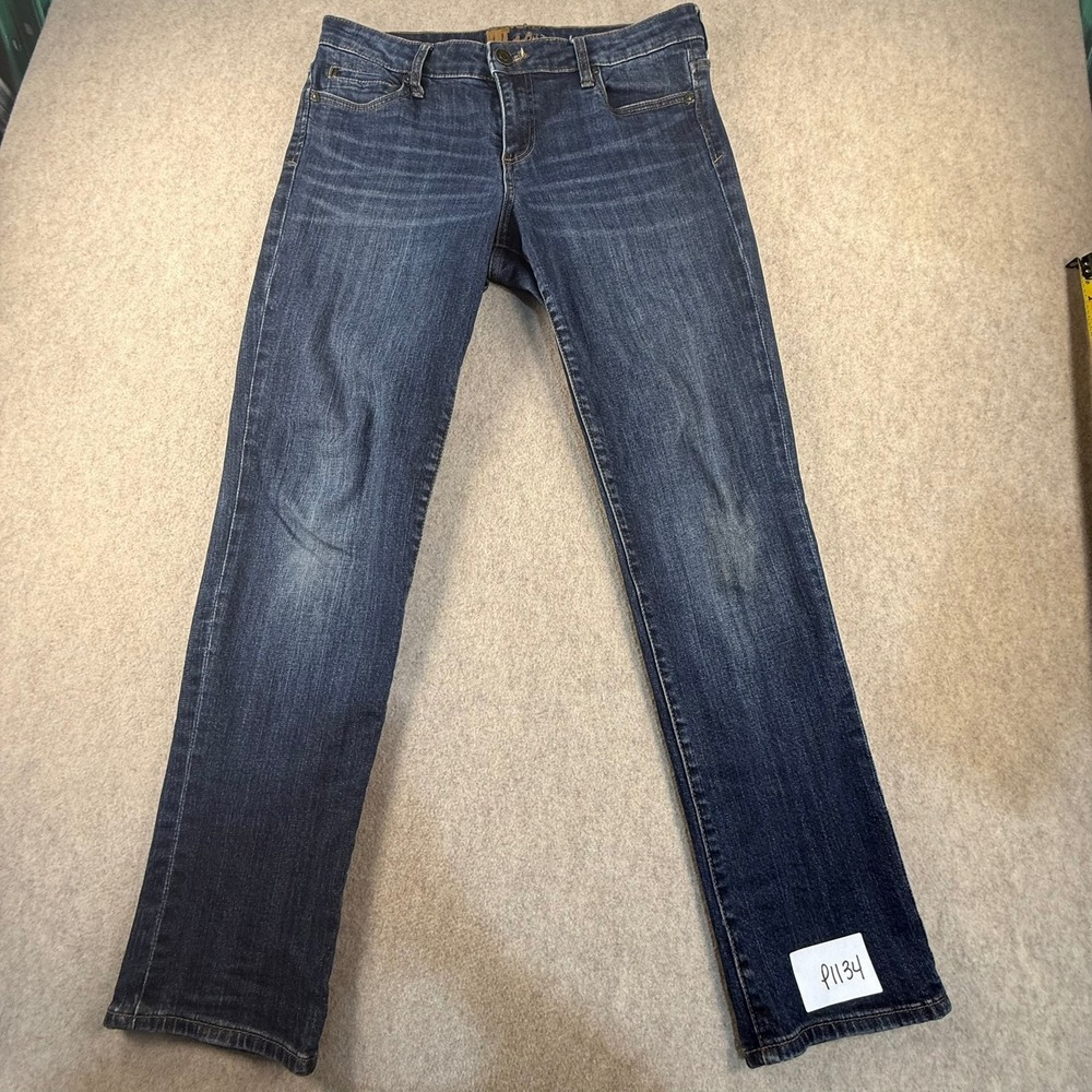 KUT from the Kloth Womens Straight Leg Jeans Dark Wash Size 10 Stretch Denim